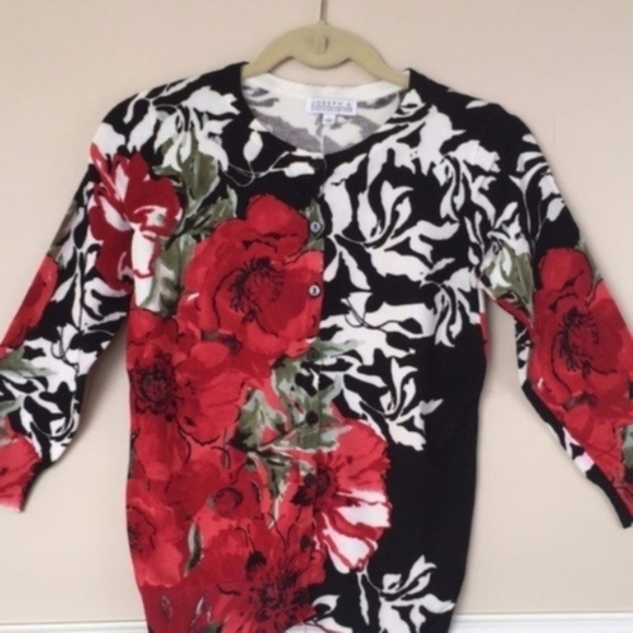 Joseph A. Floral Cardigan - Picture 1 of 3